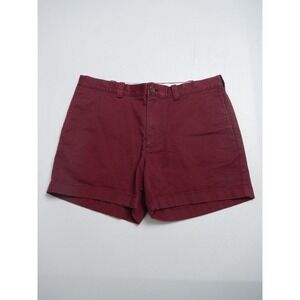 J. Crew Mercantile‎ Flex Chino Shorts Burgundy Men's Size 34 Flat Front Casual